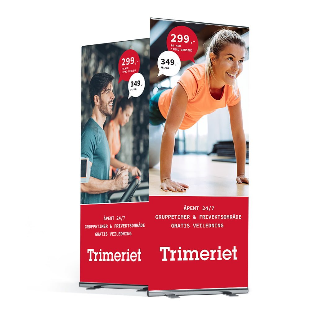 Blank white roll-up banner front and side set display mockup, isolated, 3d rendering. Clear rollup baner design mock up. Empty roller sign board template stand.